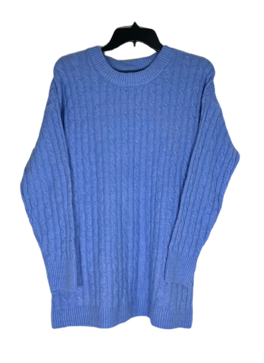 HIPPIE ROSE Cable-Knit Crewneck Sweater