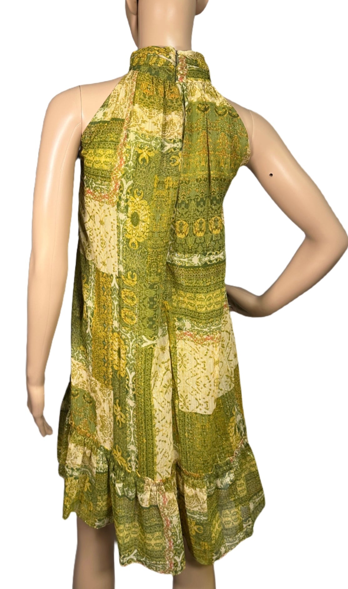 TAYLOR Petite Sleeveless Halter-Neck A-Line Dress