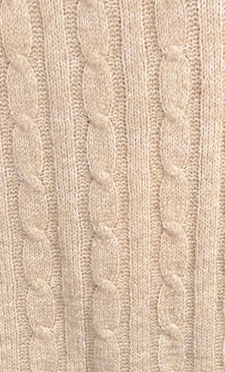HIPPIE ROSE Cable-Knit Crewneck Sweater