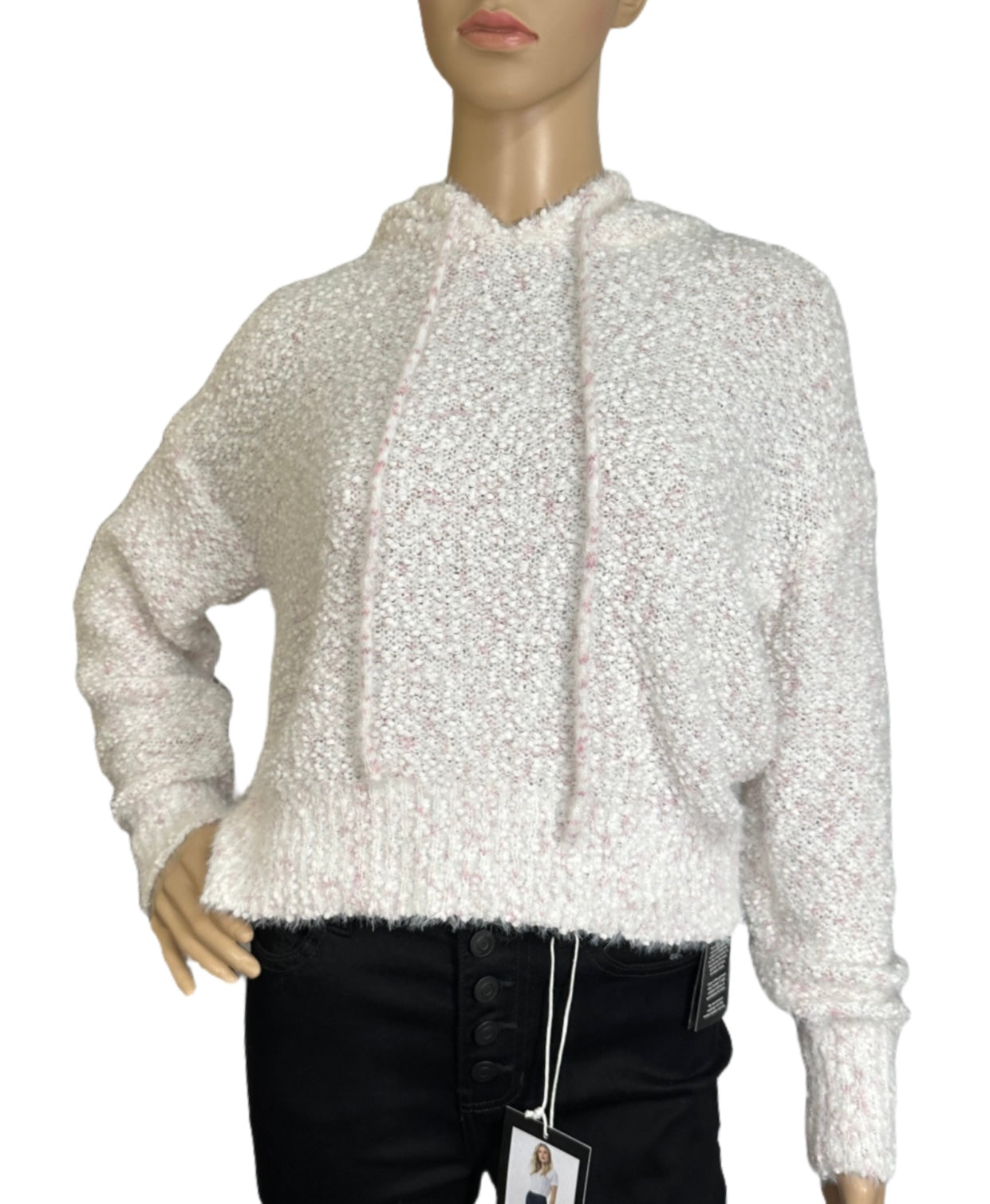 ULTRA FLIRT Textured Marled Long-Sleeve Hoodie
