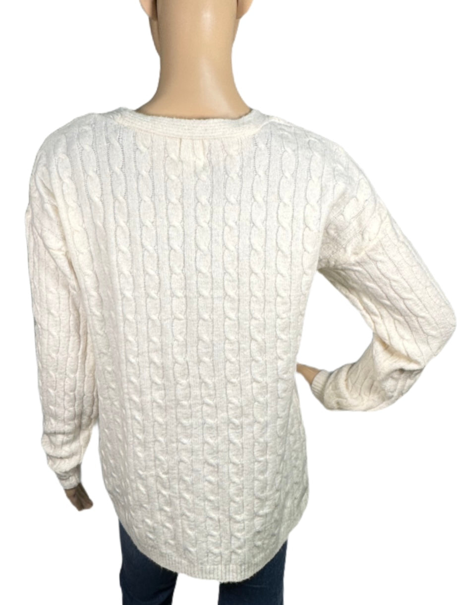 HIPPIE ROSE Baby-Cable-Knit Button Front Cardigan