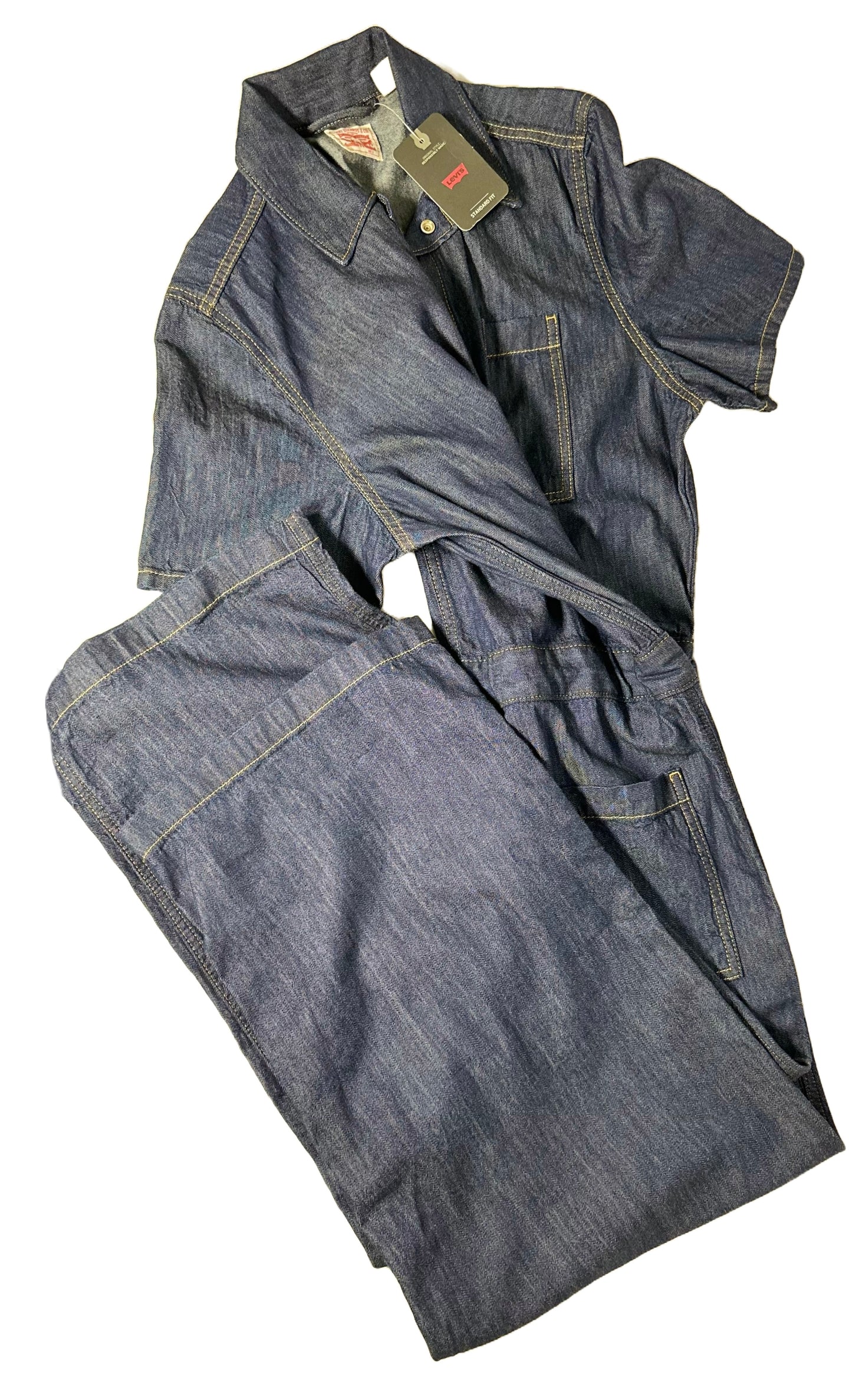 LEVI’S Women’s Short-Sleeve Heritage Off To The Races Jumpsuit