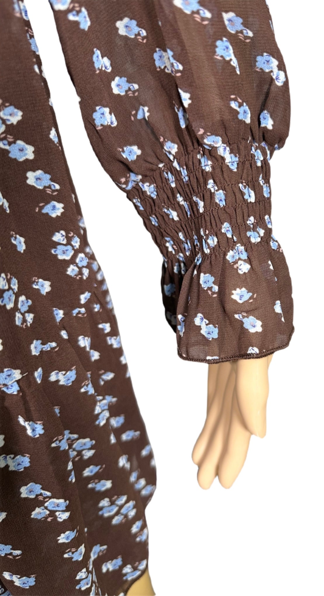 LUCY PARIS Mock Neck Floral-Print Dress