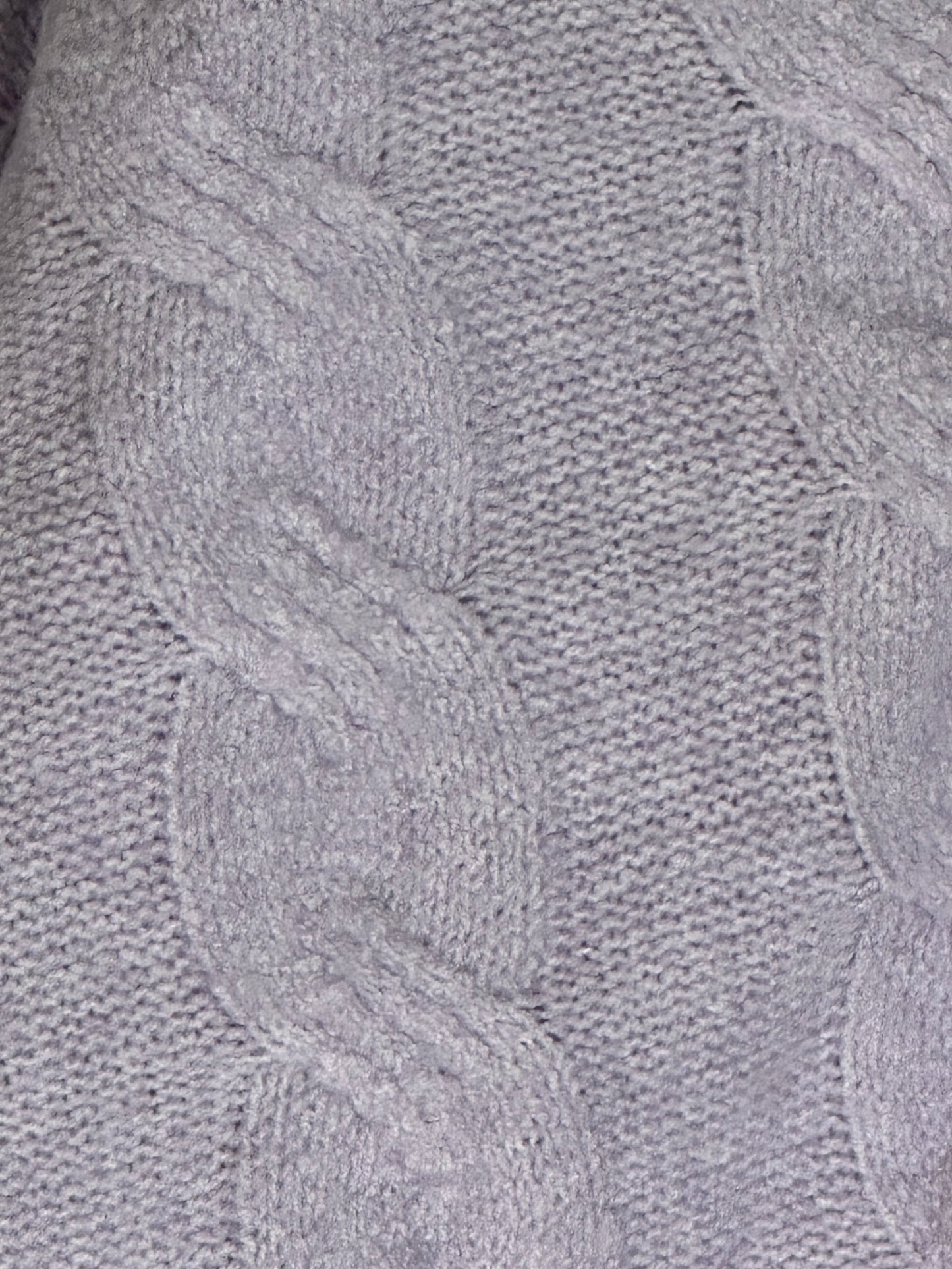 HIPPIE ROSE Cable-Knit Hoodie Sweater