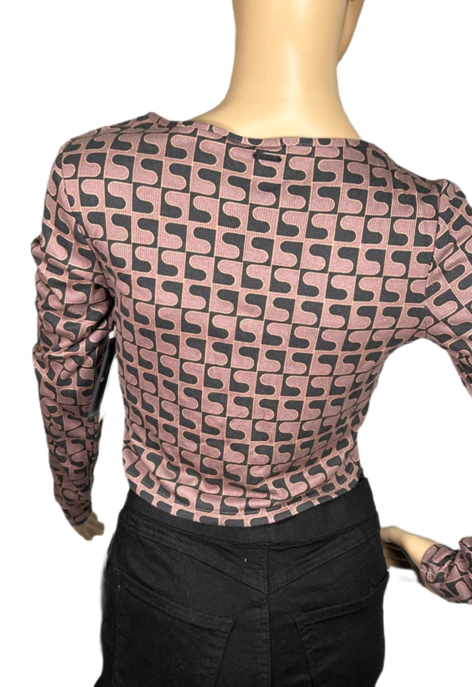 VOLCOM Disco Rodeo Long Sleeve Crop Top