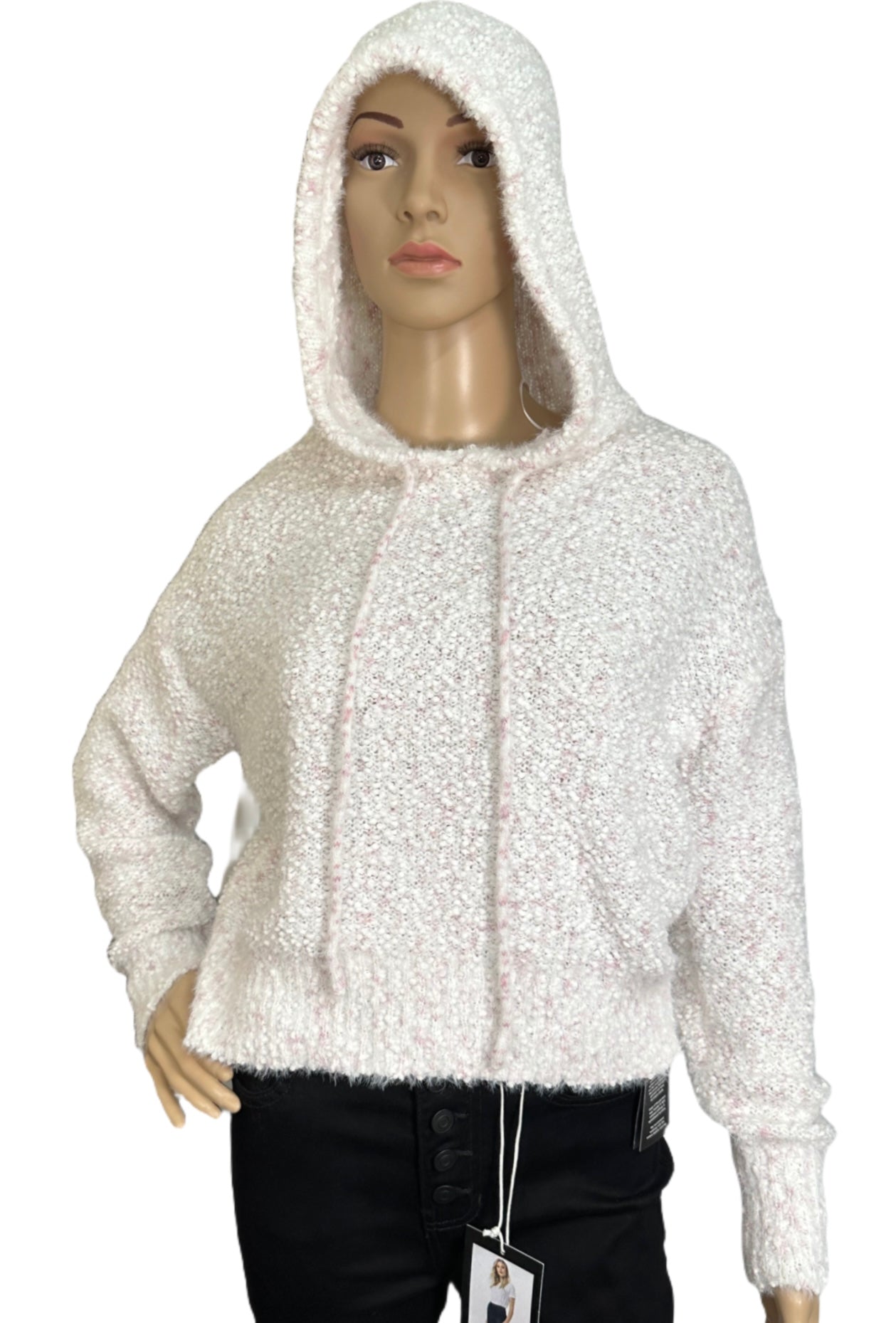 ULTRA FLIRT Textured Marled Long-Sleeve Hoodie