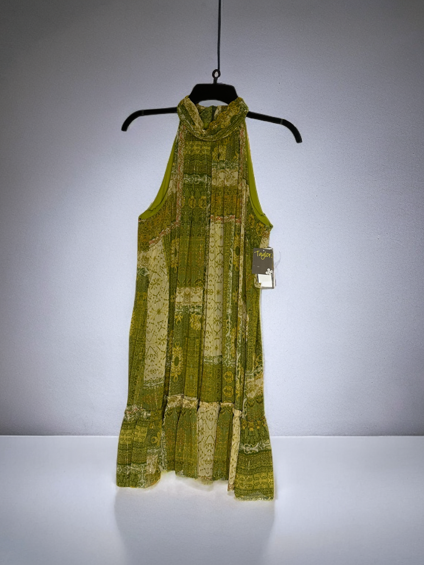 TAYLOR Petite Sleeveless Halter-Neck A-Line Dress