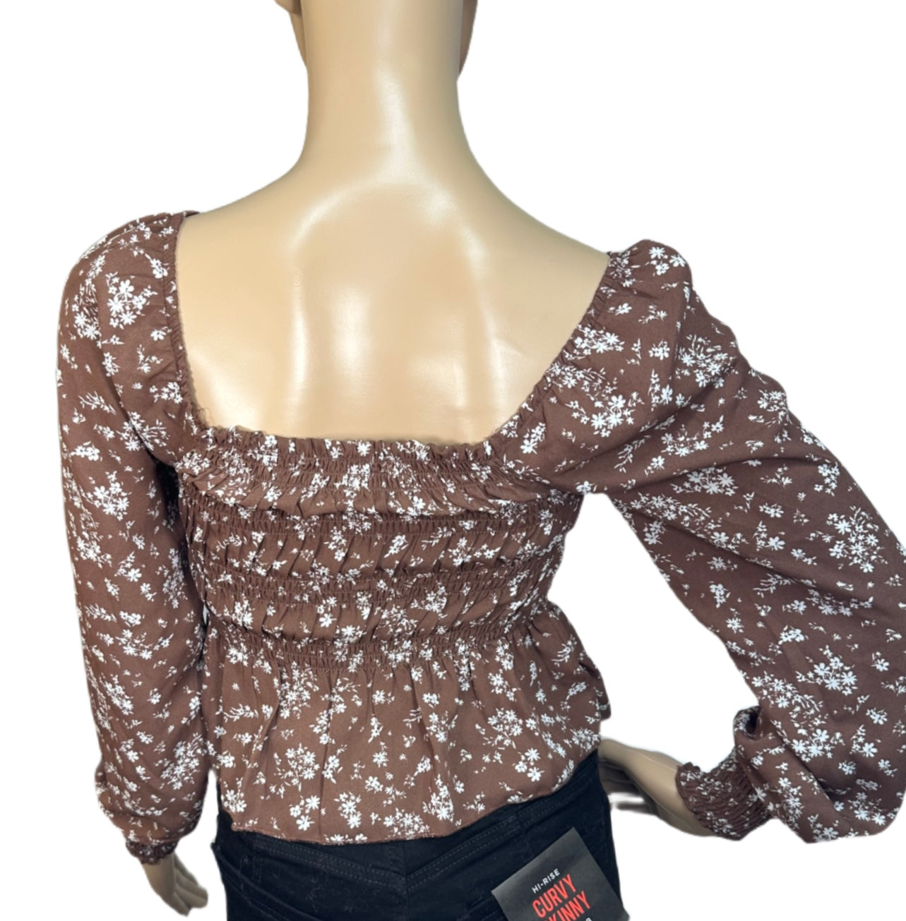 ULTRA FLIRT Smocked Peplum Top