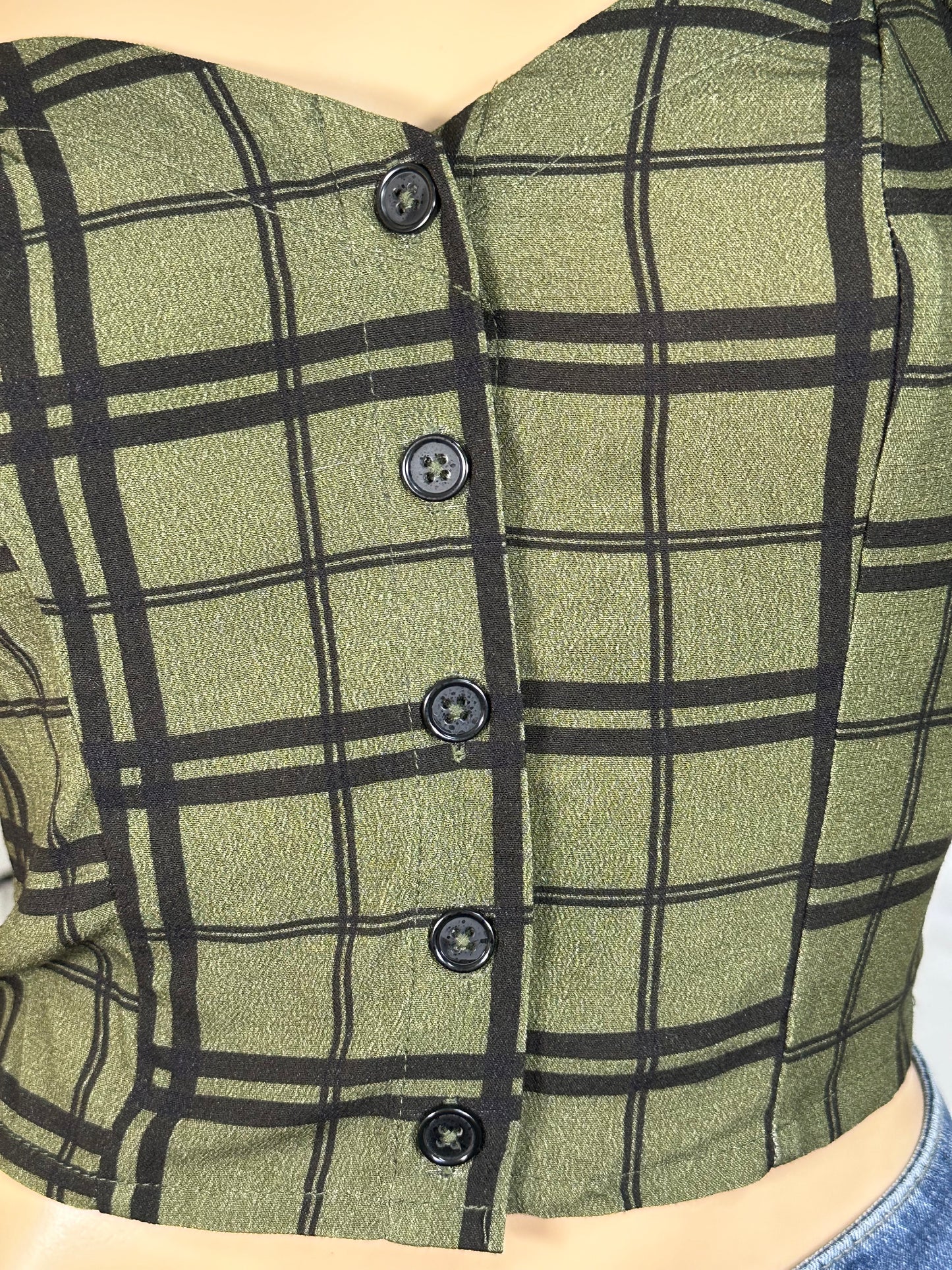 HURLEY Checkered Crop Top