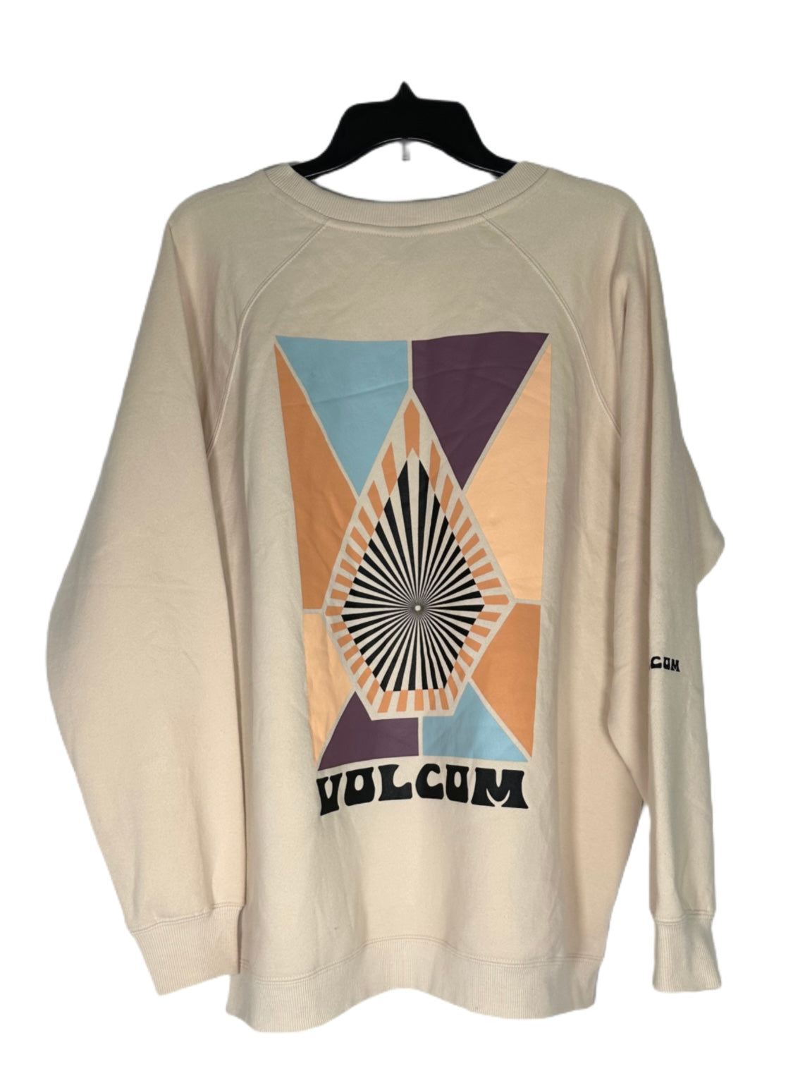 VOLCOM Juniors Stone Magic Boyfriend Crew Sweat Shirt