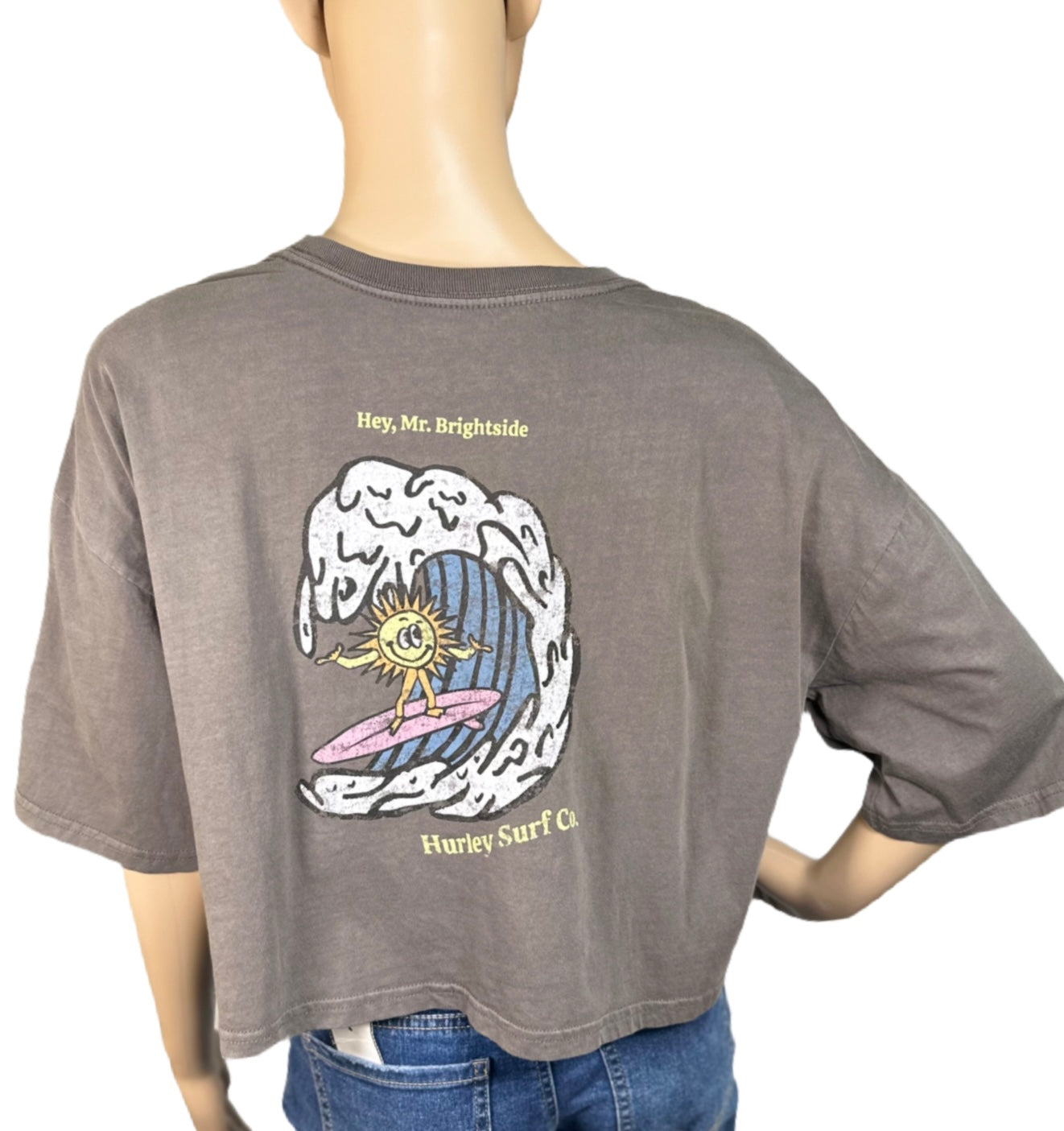 HURLEY Mr Brightside Boyfriend Cropped Graphic T-Shirt