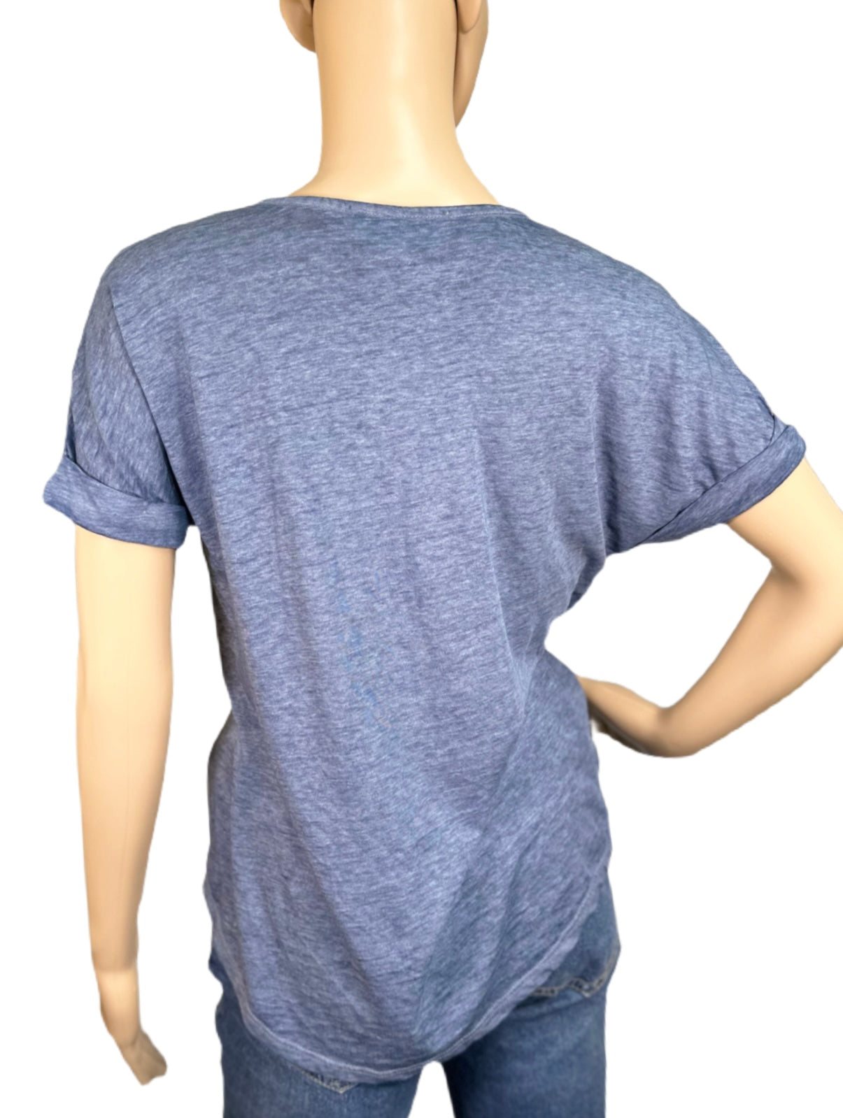 HIPPIE ROSE V-Neck Pocket Short-Sleeve T-Shirt