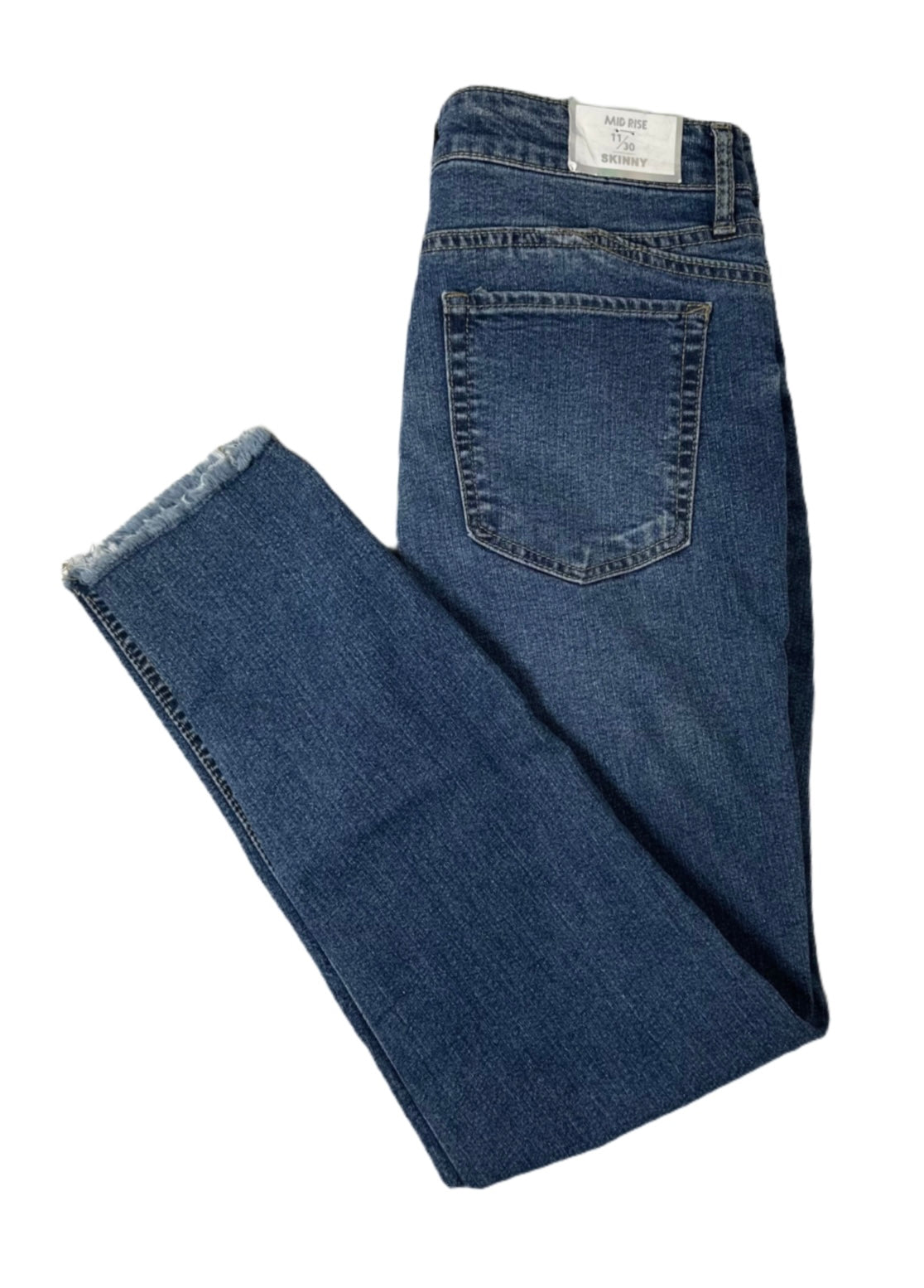 TINSELTOWN Cut-Hem Mid-Rise Skinny Denim Jeans