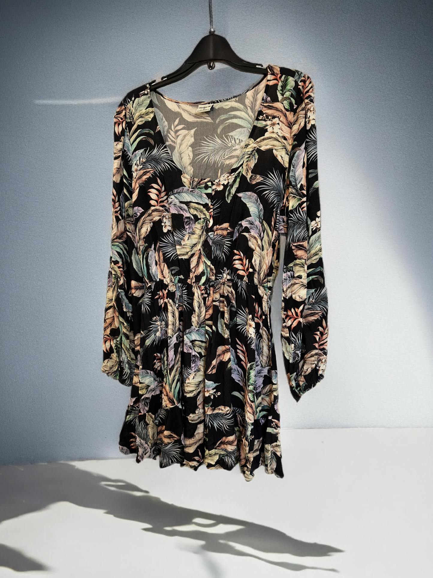 HURLEY Wispy Leaves Scoop Mini Dress