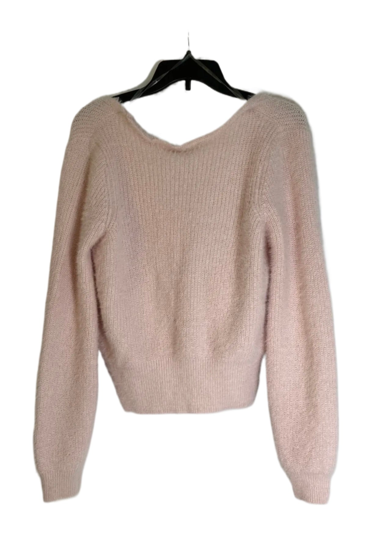 DEREK HEART Surplice-neck Long Sleeve Sweater