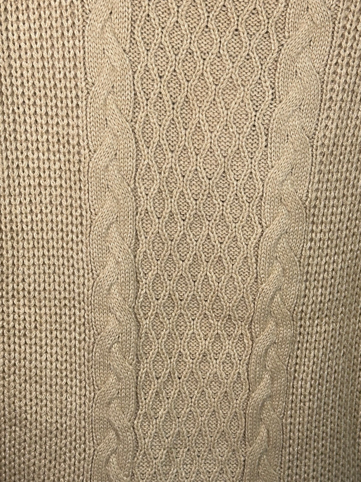 HIPPIE ROSE V-Neck Cable-Knit Sweater