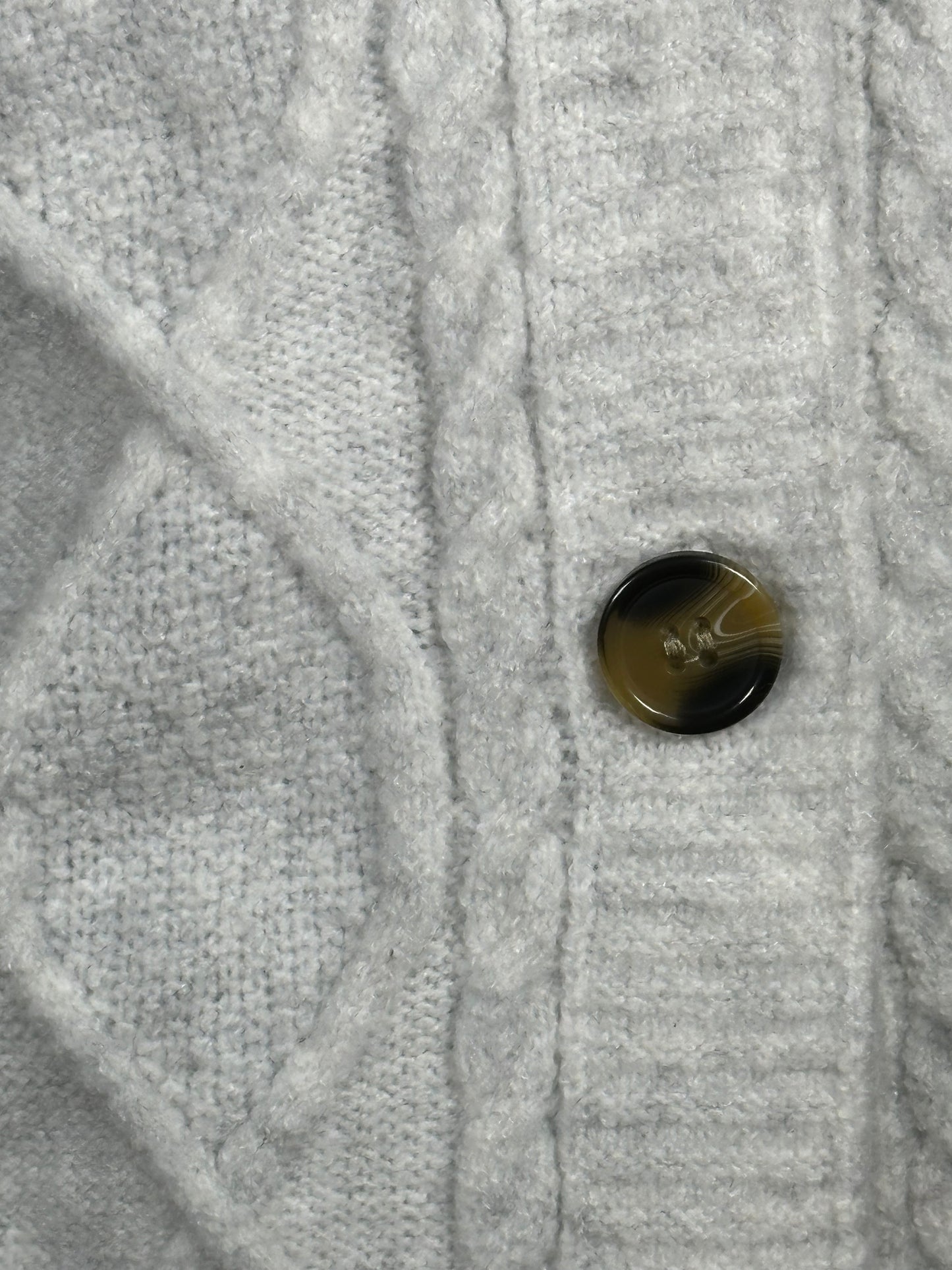 HIPPIE ROSE Cable-Knit Cardigan Sweater