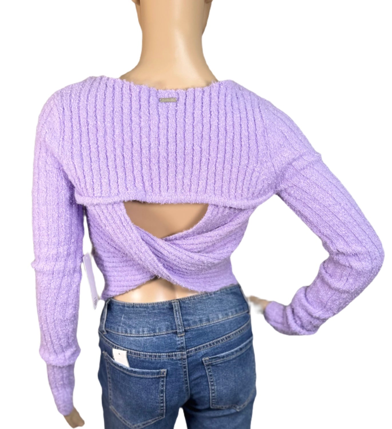 HURLEY Megan Twist-Back Long-Sleeve Sweater