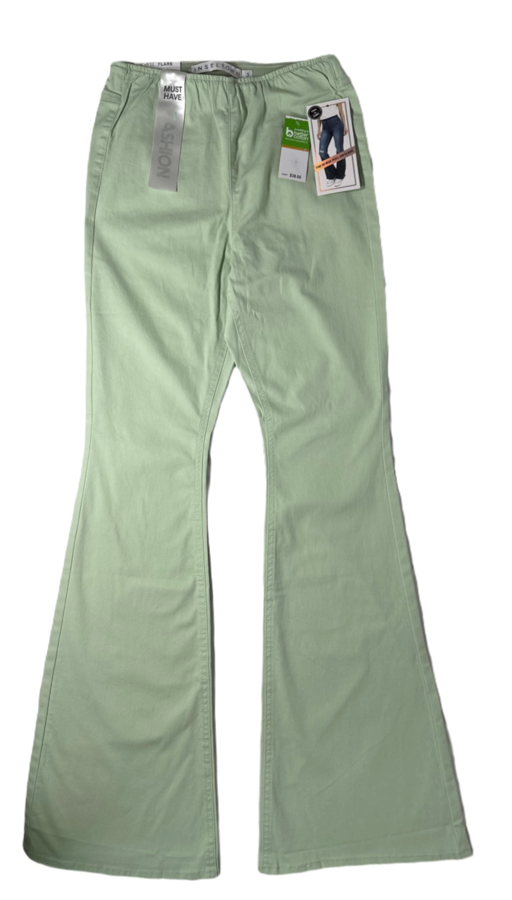 TINSELTOWN High-Rise Pull On Flare Pants