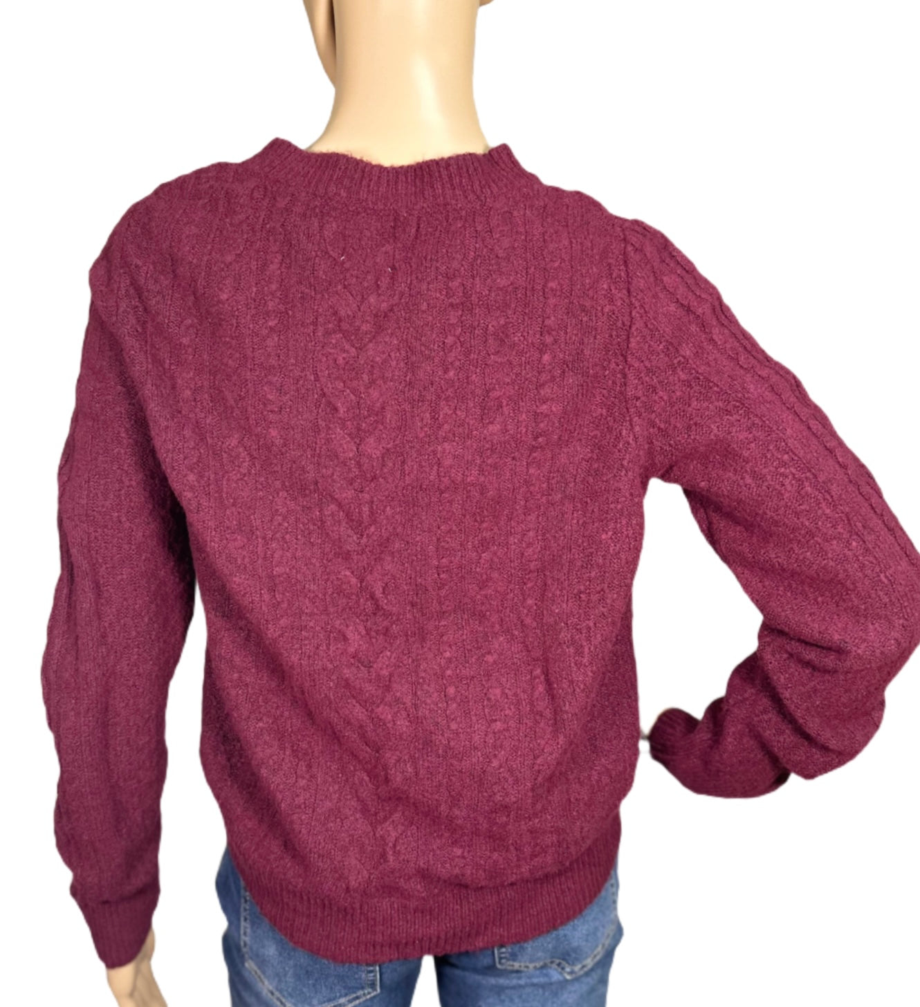 HIPPIE ROSE Cable-Knit Sweater