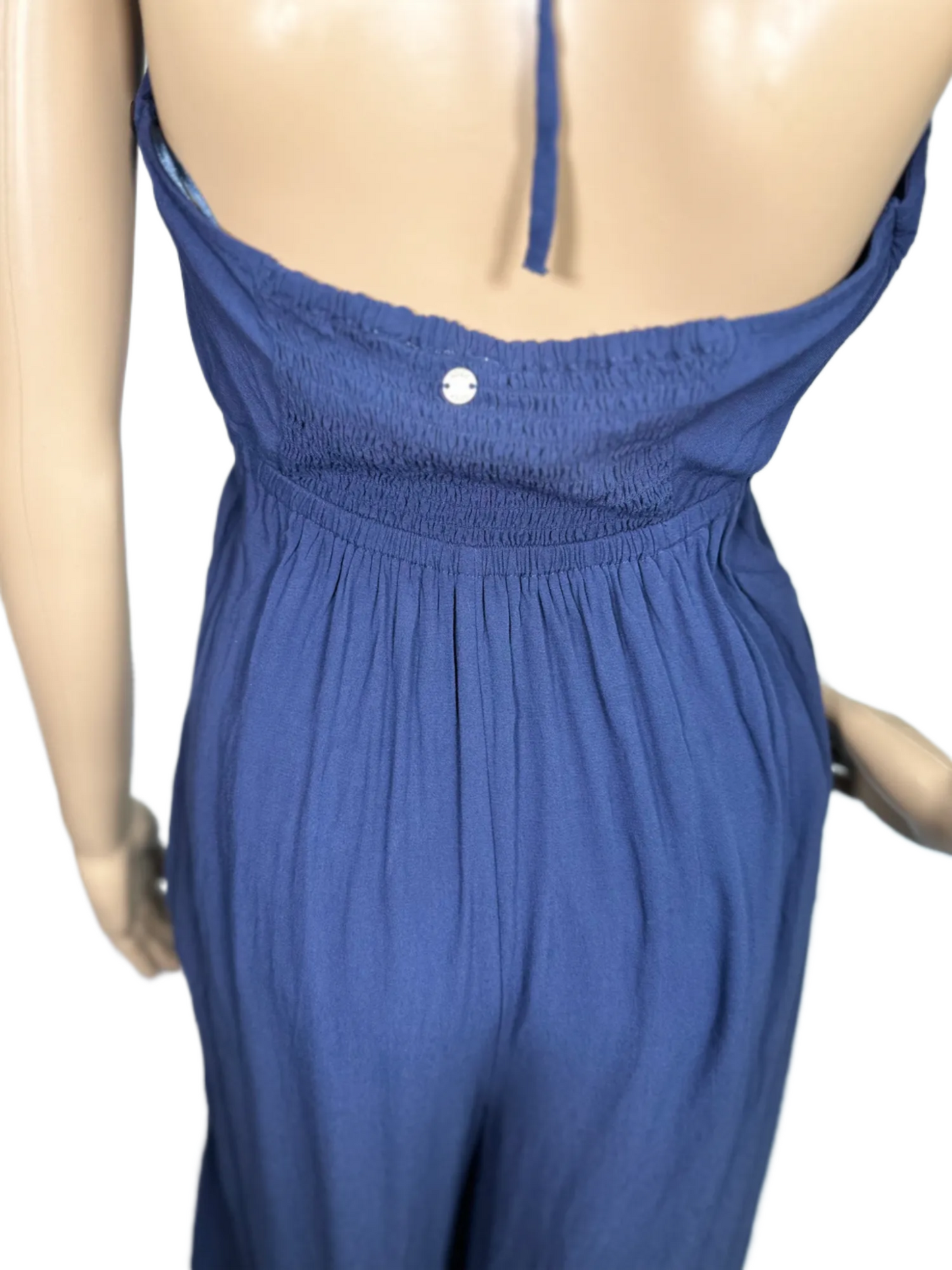 ROXY Juniors Away On Vacay Wide-Leg Cutout Jumpsuit