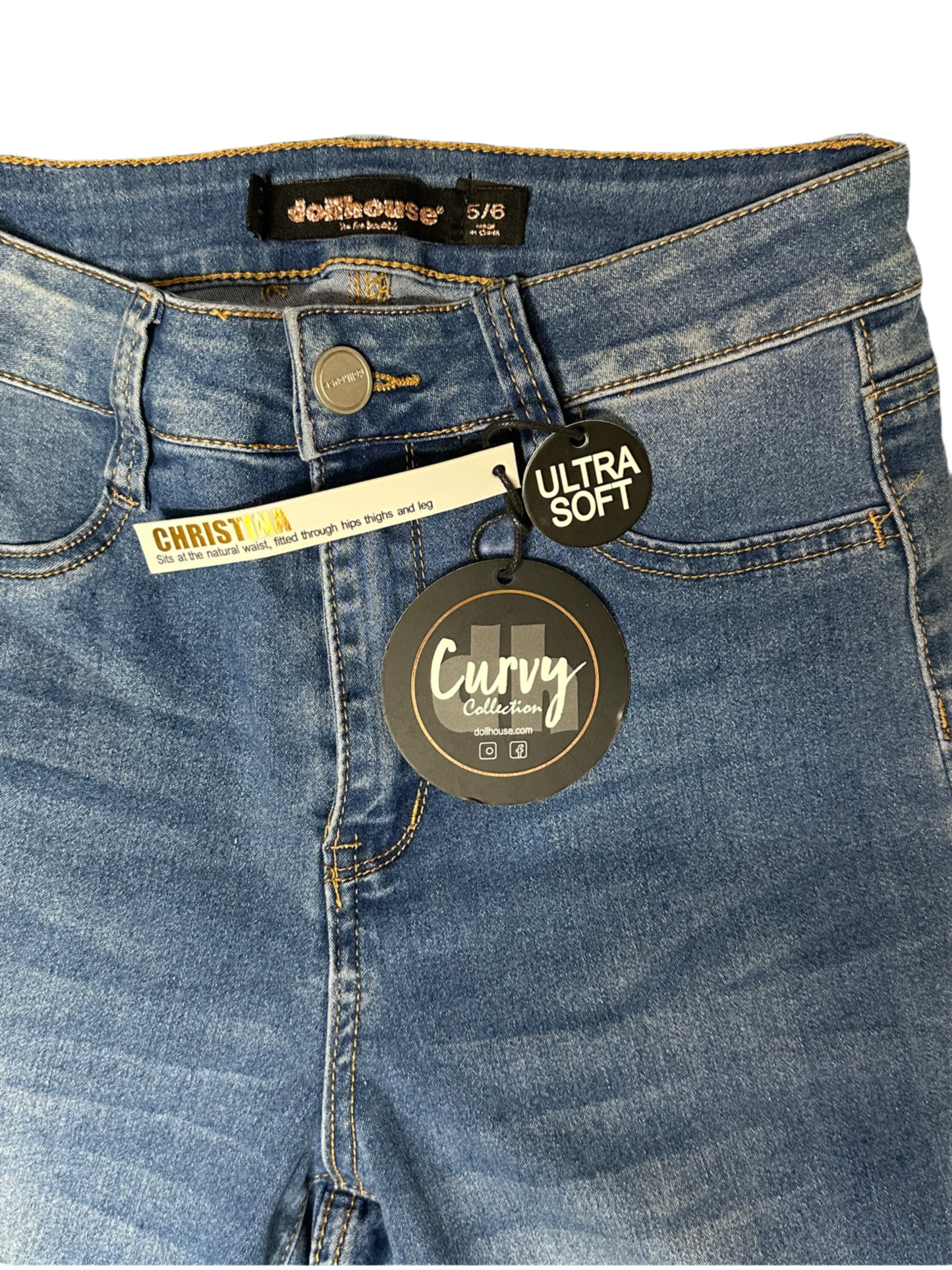 DOLLHOUSE Curvy-Fit High-Rise Skinny Jeans