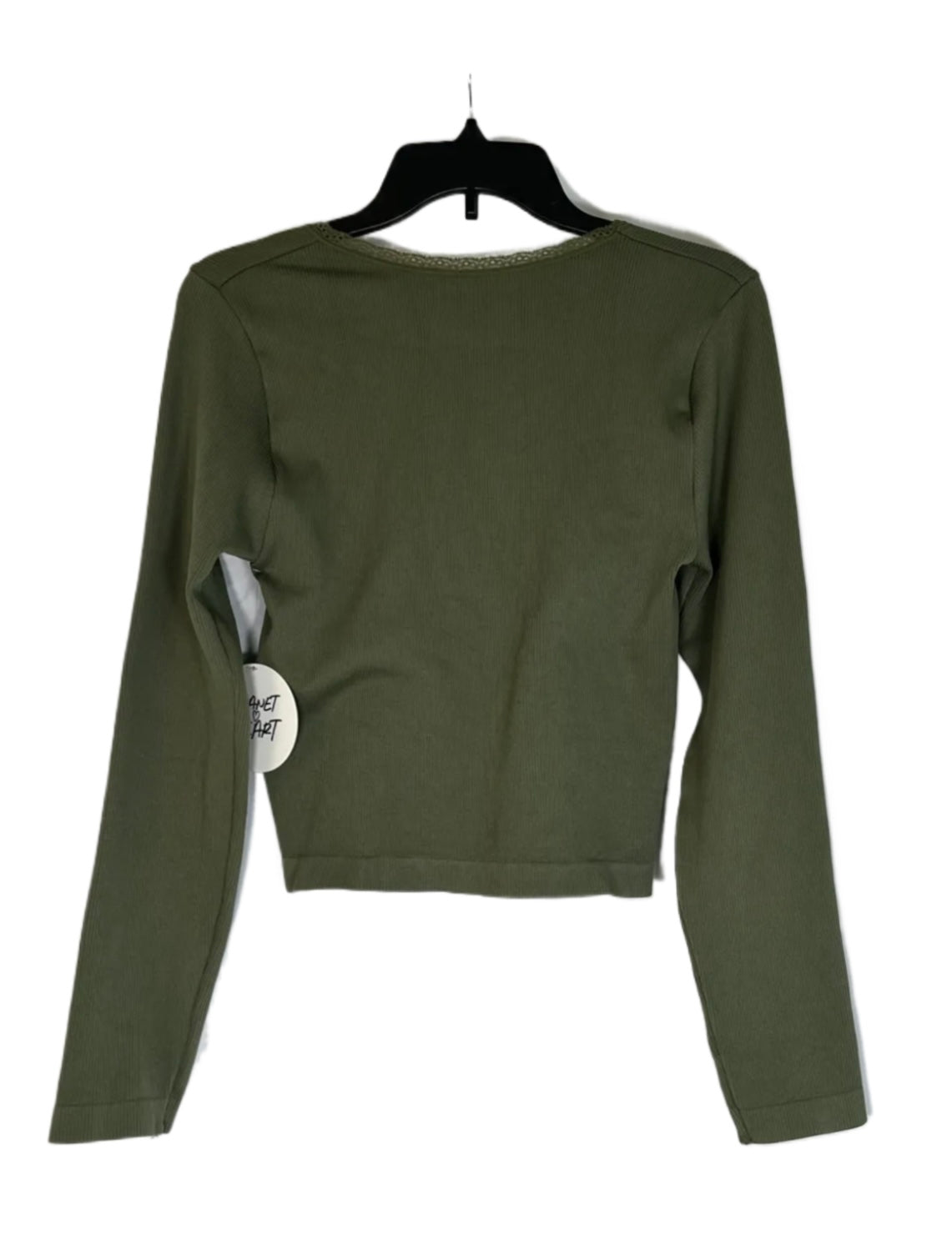 PLANET HEART Lace-Trimmed Square-Neck Seamless Top