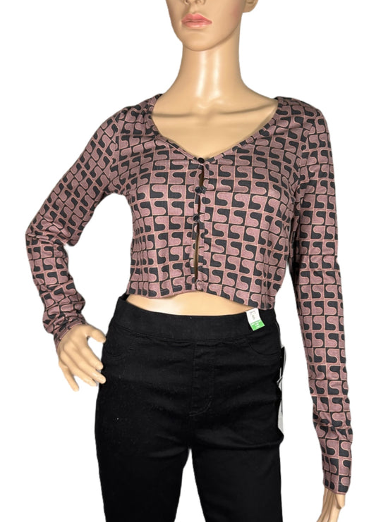 VOLCOM Disco Rodeo Long Sleeve Crop Top
