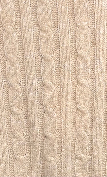 HIPPIE ROSE Cable-Knit Crewneck Sweater