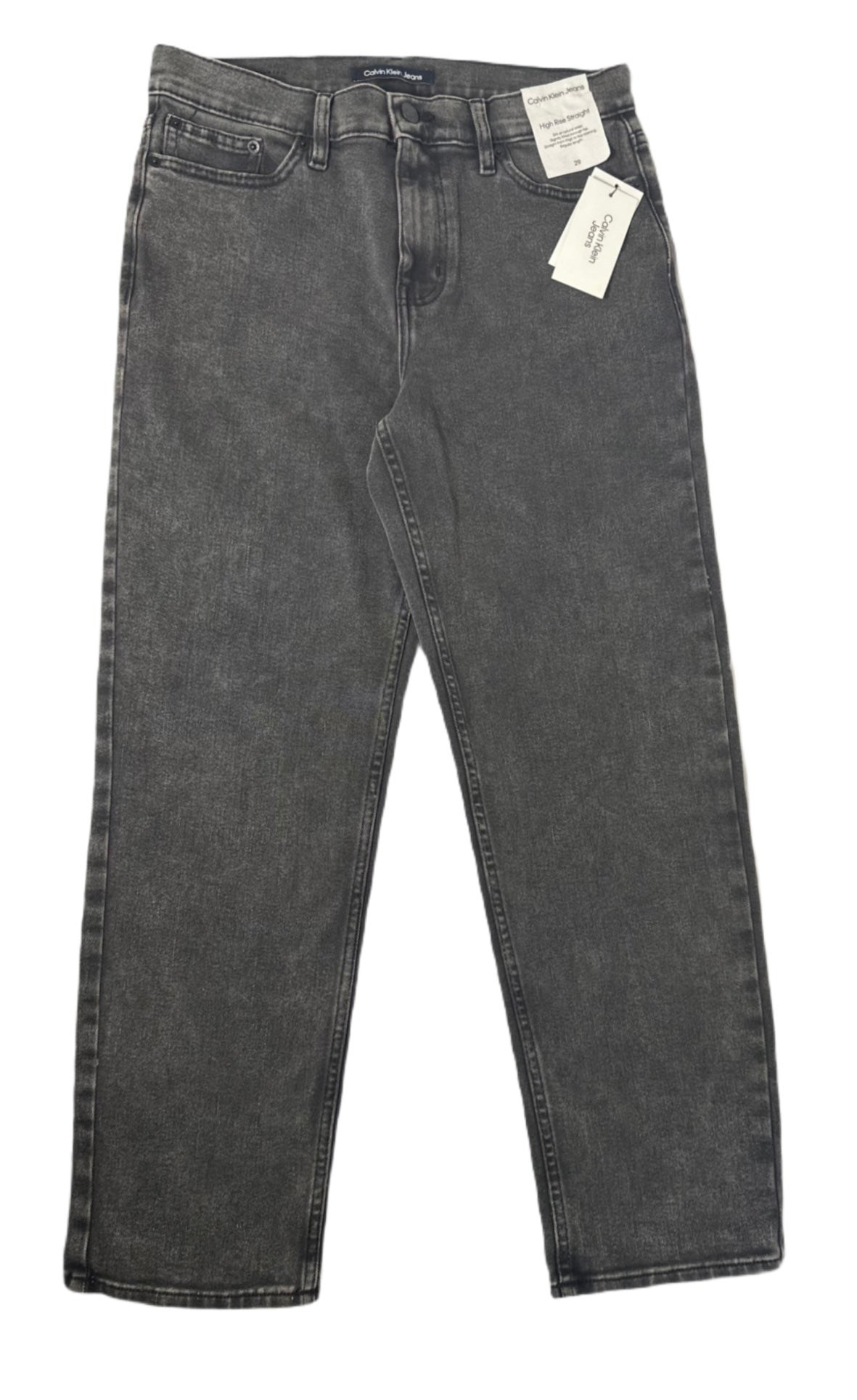 CALVIN KLEIN High-Rise Straight-Leg Jeans