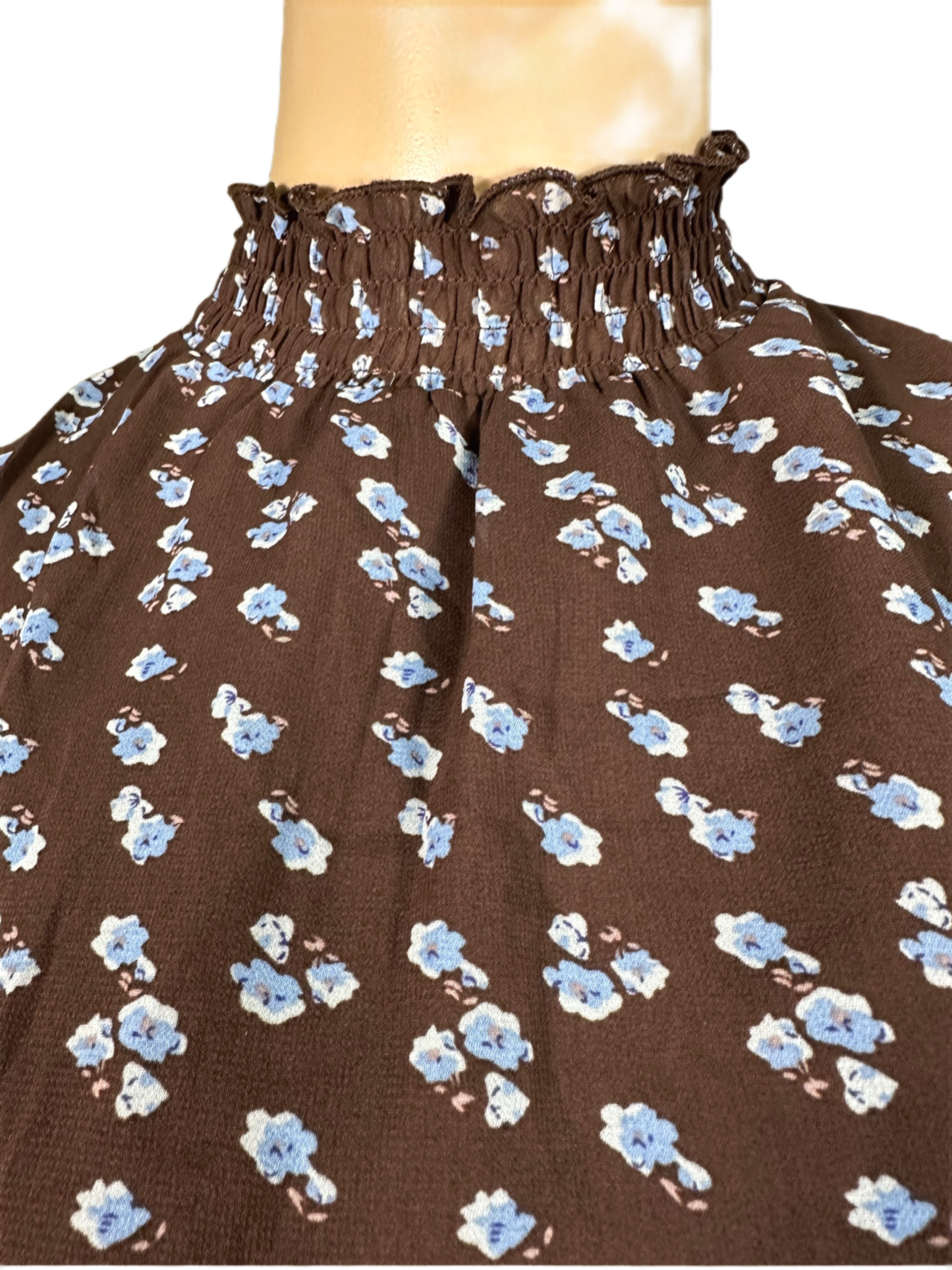 LUCY PARIS Mock Neck Floral-Print Dress