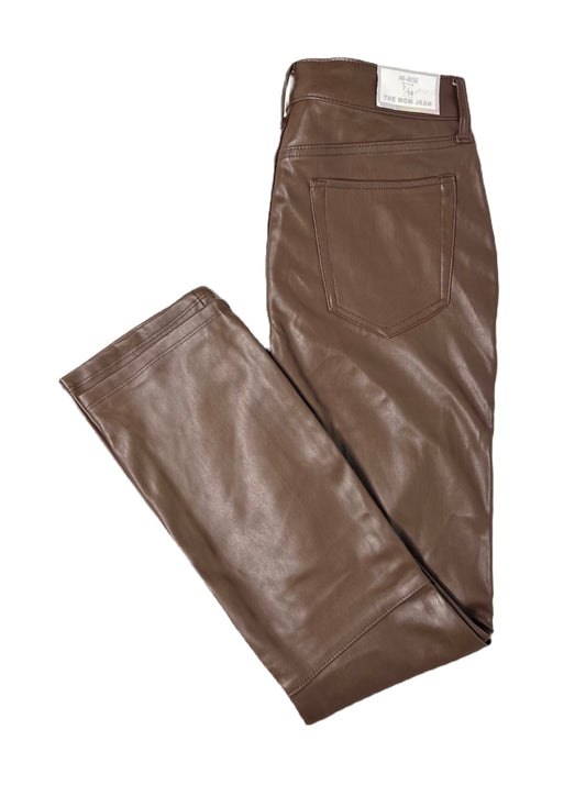 TINSELTOWN Faux-Leather Straight leg Pants
