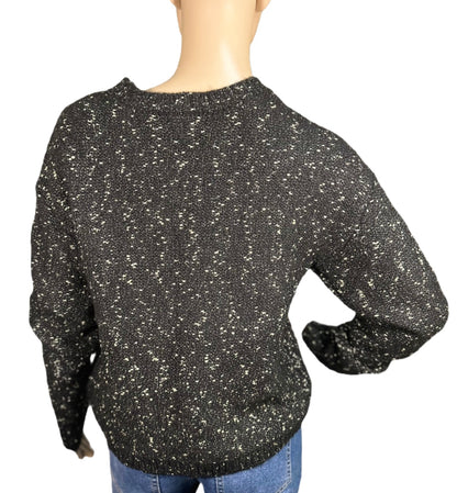Calvin Klein Women's Long Sleeve Crewneck Metallic Sweater