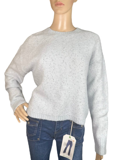 Calvin Klein Women's Long Sleeve Crewneck Metallic Sweater