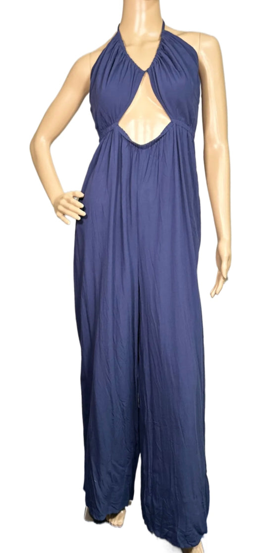 ROXY Juniors Away On Vacay Wide-Leg Cutout Jumpsuit
