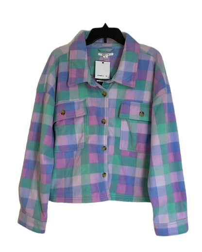 O'NEILL Colleen Plaid Cropped Sherpa Jacket