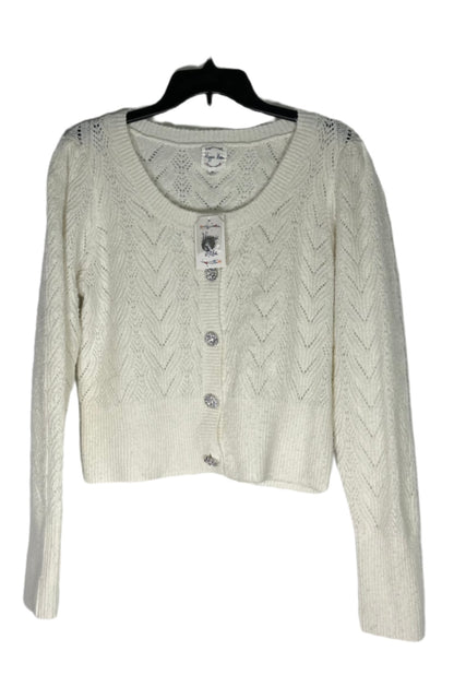 HIPPIE ROSE Pointelle Jewel Button Cardigan