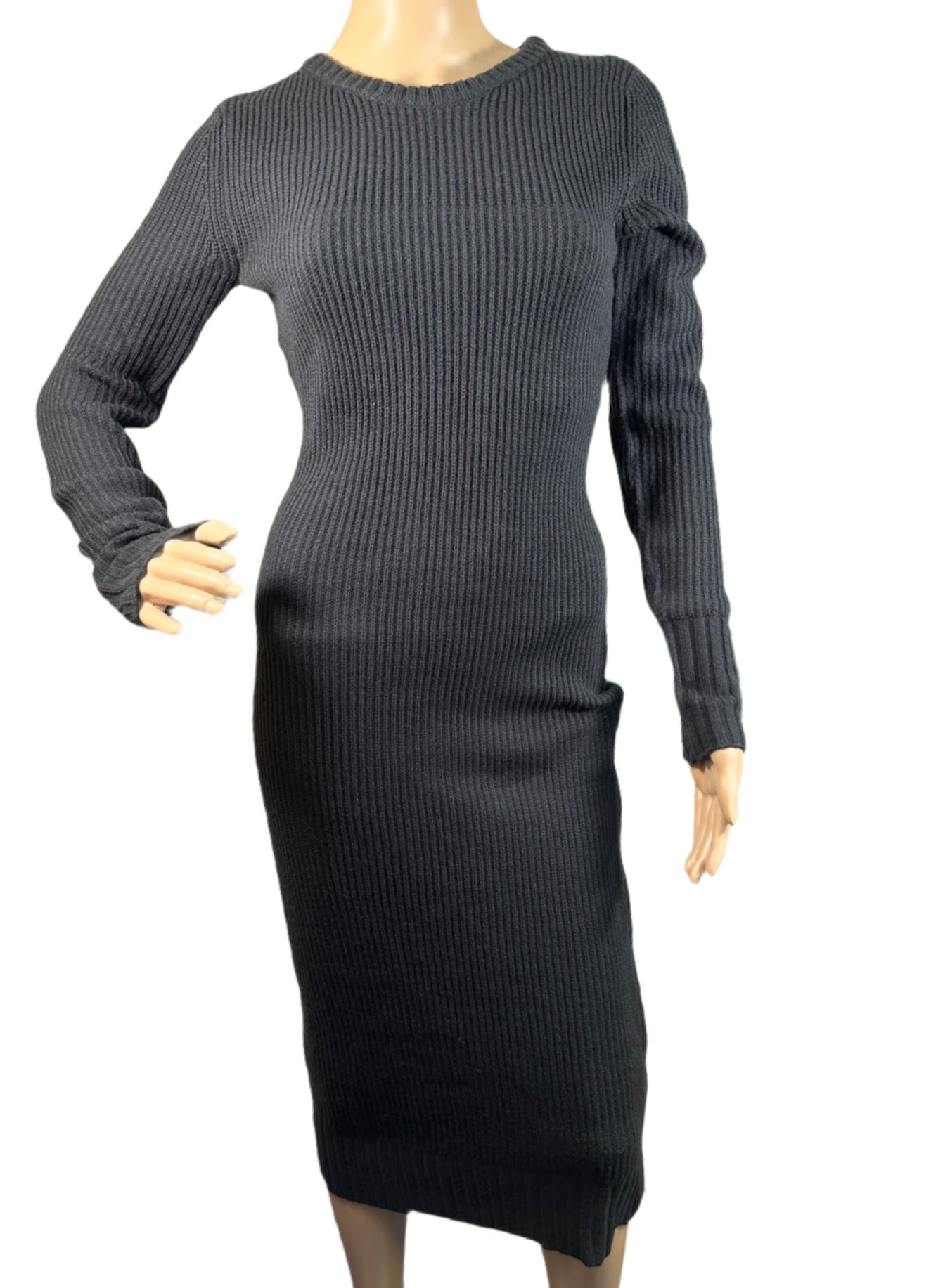 CALVIN KLEIN Woman’s Ribbed Long Sleeve Crew Neck Dress