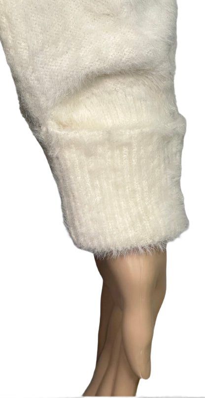 HIPPIE ROSE Eyelash Mock-Neck Cuffed Sweater