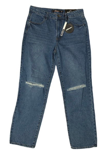 DOLLHOUSE Ripped Knee High-Rise Dad Jeans