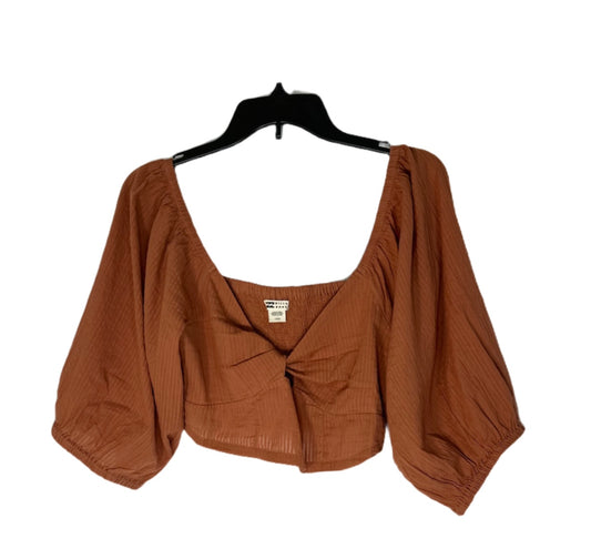 BILLABONG Juniors Del Sol Puff-Sleeve Twist Crop Top