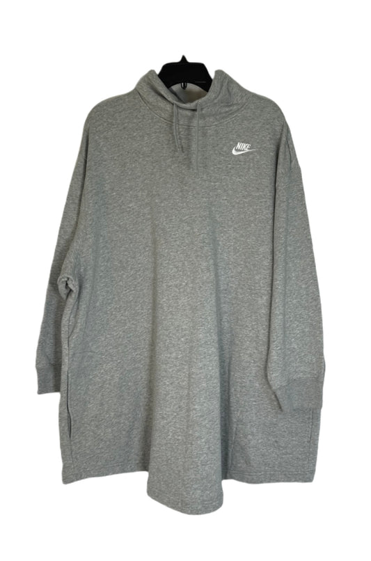 NIKE Oversized Fit plus Sized Fleece Mock-Neck Sweater