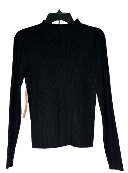 CRAVE FAME Cutout Mock-Turtleneck Top