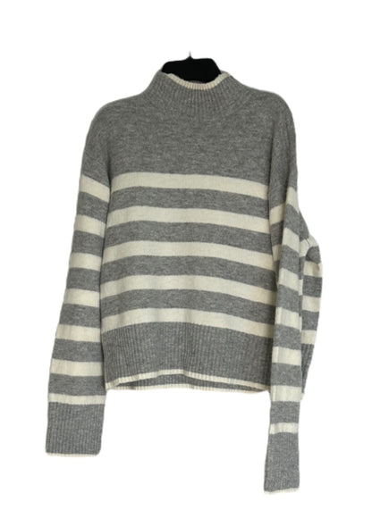 ULTRA FLIRT Striped Mock-Turtleneck Sweater