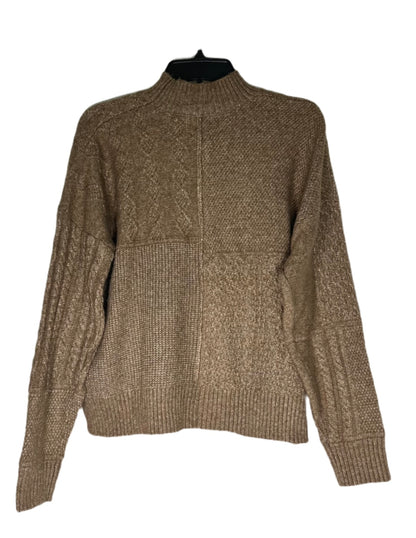 HIPPIE ROSE Mock-Neck Mixed-Stitch Sweater