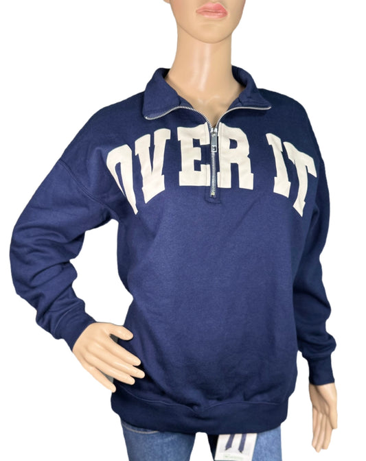 SELF ESTEEM Oversized Quarter Zip “Over It” Sweater