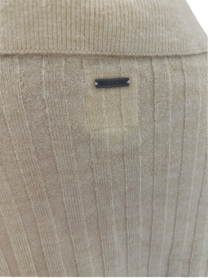 BILLABONG Juniors Flip Out Ribbed Cropped V-Neck Sweater