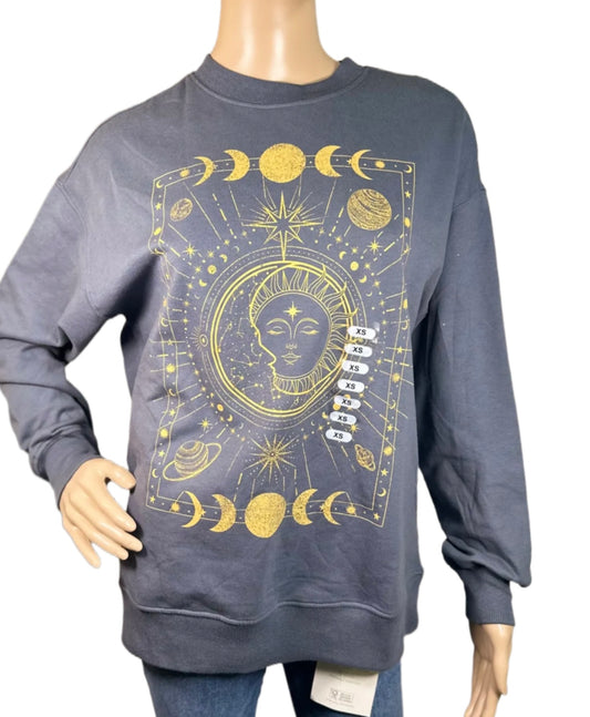 REBELLIOUS ONE Celestial Graphic-Print Sweatshirt