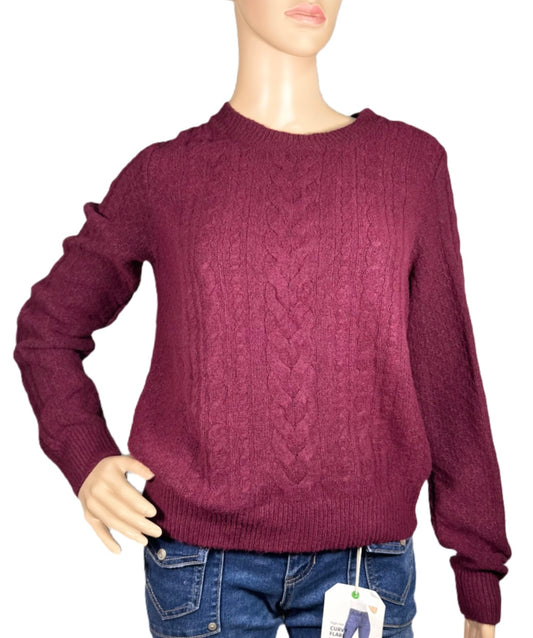 HIPPIE ROSE Cable-Knit Sweater