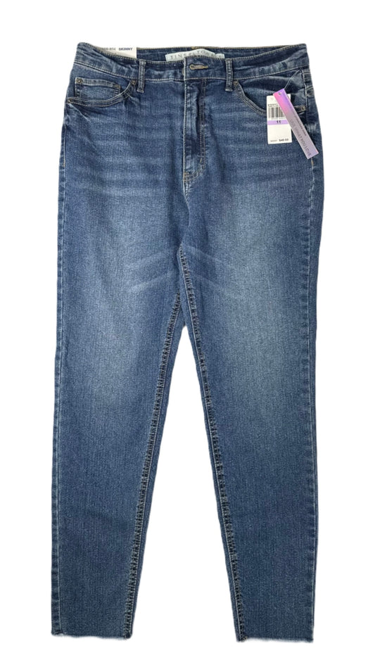 TINSELTOWN Cut-Hem Mid-Rise Skinny Denim Jeans